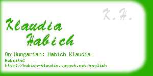 klaudia habich business card